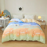 elvesmall Yellow Floral 100% Cotton Duvet Cover Rose Pattern Comforter Covers Elegant Flowers Botanical Bedding All Season for Women Girls