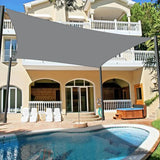 elvesmall 300D Waterproof Sun Shade Sails Rectangle Shelter UV Block Canopy for Patio Backyard Porch Pergola Pool Lawn Garden Large Cloth