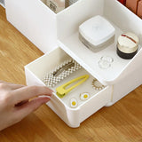 elvesmall ABS Desk Office Organizer Storage Holder Desktop Pencil Pen Sundries Badge Box Stationery Office School Supplies