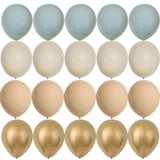 elvesmall 15/20PCS 10inch Retro Balloon Set Vintage Blue Series Balloons for Wedding Happy Birthday Party Decoration DIY Gifts Supplies