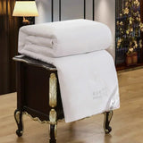 elvesmall  Pure Natural Mulberry Silk Duvet for Winter Autumn Summer Spring Soft Warm 100% Silk Quilt Thick Jacquard Cotton Fabric Blanket