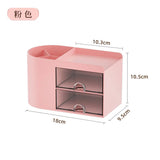 elvesmall Ins Cute Kawaii Pen Holder Organizer Kids Girl Student Office Desktop Fashion Large Capacity Stationery Storage Box Organizer