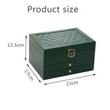elvesmall Large Jewelry Storage Box Multi-Layer Organizer For Jewelry Necklace Earring Leather Jewellery Storage Packaging Display Boxes