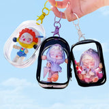 elvesmall Jewelry Organizer Transparent Storage Box Pouch Mystery Box Keychain Bag Storage Case Thicken Wallet Cute Doll Bag Organization