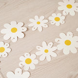 elvesmall Daisy Flower Banner Paper Daisy Flower Garland Flag Boho Girl Birthday Party Decor Daisy Happy Birthday Party Wedding Supplies