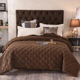 elvesmall  Thick velvet winter Bedspread on the bed plaid blanket bed cover Mattress topper quilt bed linen Bedspreads for double bed sheet
