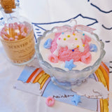 elvesmall Icecream Candles Fake Dessert Food Scented Candles In Jars Wedding Gift for Guest Raspberry Jam Candle Home Decoration