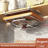 elvesmall  Kitchen Under Cabinet Basket Storage Shelf Cutting Board Rack Kitchen Closet Rack Under Desk Cabinet Office Bathroom Organizers