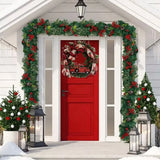 elvesmall  40cm Red Truck Christmas Wreath Fall Wreath for Front Door Decorations for Farmhouse Autumns Harvest Halloween Thanksgiving