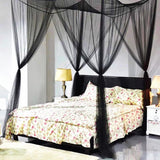 elvesmall Four-Door Big Mosquito Net Canopy - King/Queen Double Size, Transform Your Sleeping Space into a Luxurious Green Palace Bedroom