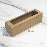 elvesmall  20Pcs DIY Paper Box with Window Macaron Gift Box Cake Packaging Box Dessert Transparent Cookie Boxes for Wedding Home Party