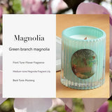 elvesmall 6.35OZ Luxury Decoration Candle Scented Candle In Glass Jar Unique Stripe Large Aromatic Candle for Wedding Roman Decoration