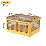 elvesmall Foldable Storage Box Closet Organizer With Wheels Stackable Sundries Organizer Clothes Quilts Toys Books Storage Box