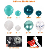 elvesmall  Tiffany Dark Teal Balloon Garland Arch Kit Baby Shower Boys 1st Birthday Wedding Balloon Wall Party Backdrop Decoration