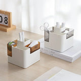 elvesmall 1pc Pen Holder Multi-grid Stationery Storage Box Detachable Combination Desktop Organizer Student Office Desk Accessories