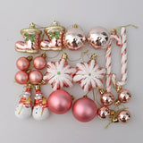 elvesmall 29/20Pcs Christmas Tree Balls Hanging Pendant Candy Cane Pine Cone Ornament Set Christmas Home Decoration 2024 Navidad New Year