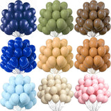 elvesmall 10/20/30pcs Navy Blue Balloons Skin Brown White Sand Latex Balloon Baby Shower Decor Birthday Party Wedding Decoration Supplies
