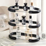 elvesmall Acrylic Perfume Storage Organizer Rack Multi-layer Doll Display Stand Holder Transparent Desktop Entryway Storage Box Organizer