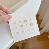 elvesmall Fashion New Delicate Elegant Butterfly Earrings Sets Simple Cute Korean Small Stud Earring for Women Girls Party Jewelry Gifts