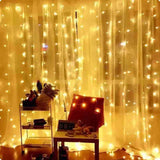 elvesmall  Christmas Lights Curtain Garland Merry Christmas Decorations For Home Christmas Ornaments Xmas Gifts Navidad New Year Decor