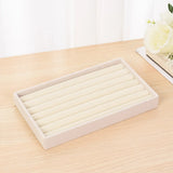 elvesmall Velvet Jewelry Tray Storage Drawer Small Stackable Beige Jewelry Boxes and Packaging Suitable for Ring Earrings Simple Practical