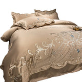 elvesmall European-Style Bed Sheet Four-Piece Set 100 Cotton High-End Atmospheric Ice Silk Quilt Cover Pure Cotton Bedding