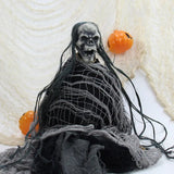 elvesmall  Black Creepy Cloth Spooky Fabric Cloth Festival Decor For Haunted House Horror Party Doorway Outdoors Decoration Hanging Pendant