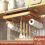 elvesmall  Kitchen Under Cabinet Basket Storage Shelf Cutting Board Rack Kitchen Closet Rack Under Desk Cabinet Office Bathroom Organizers