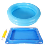 elvesmall Inflatable Foot Bath Footbath Foot Soaking Bath Basin For Swimming Pool To Clean Feet Sturdy Versatile Blue Inflatable Basin