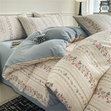 elvesmall Bedding Set Light Luxury Duvet Cover Pillowcase and Bedsheet Bed Linen Set Comforter Queen Bedroom Decor Home Textiles