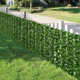 elvesmall 1X3M Artificial Ivy Hedge Panels Green Leaf Privacy Fence Grass Wall for Home Outdoor Garden Balcony Decoration Fake Plant Vine