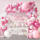 elvesmall Pink Macaron Balloon Garland Arch Kit Wedding Birthday Party Decor Kid Baby Shower Latex Ballon Chain Wedding Party Decor Balloo