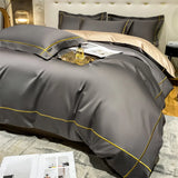 elvesmall  Embroidery Bedding Sets Egyptian Cotton Bed Sheet Set Luxury Duvet Cover Bedsheet Bed Linen Pillowcase 5 Stars Hotel Bedclothes