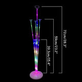 elvesmall 1Set Led Balloon With Column Stand Luminous Transparent Bobo Balloons Stand LED String Lights Wedding Birthday Party Decoration