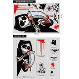 elvesmall 1Set Halloween Decora Stickers Bloody Handprint Window Door Wall Clings Poster Bloody Window Stickers Halloween Party Supplies