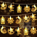 elvesmall EID Mubarak LED String Lights Ramadan Decoration For Home Islamic Muslim Party Decor  Ramadan Kareem Eid Al Adha Gifts