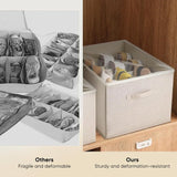 elvesmall Shoe Storage Organizer for Closet, 2-Pack Large  Box  Containers with Clear Cover and Adjustable Dividers
