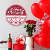 elvesmall  Valentine's Day Love Heart Door Sign Pendants Welcome 14 February Lovers Party DIY Be Mine Happy Valentine Party Home Decor