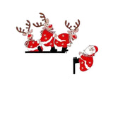 elvesmall  Santa Claus Door Frame Decoration Wooden Door Corner Santa Claus Elk Sign Holiday Door Decorations For Indoor Outdoor Christmas