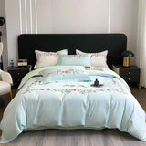 elvesmall Flower Embroidery 100 Cotton Bedding Set 220x240 High Quality King Size Duvet Cover Set 240x220 Twill Pure Cotton Bedding Sets