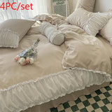 elvesmall  Korean Princess Style Summer Bedding Set Simple Quilt Set
