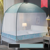 elvesmall  1 Piece Bi-parting Adult Mosquito Net Full-bottom Mosquito Curtain Foldable Bed Tent Canopy Modern Summer Bed Netting Mesh 2M