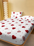 elvesmall Four Seasons Men and Women Simple Fashion Love Print Sanded Bedspread Home Bedroom Hotel