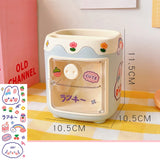 elvesmall Kawaii Pen Holder Desk Organizer Large Capacity Pencil Storage Box Cartoon School Office Stationery Supplies Pens Brush Stand