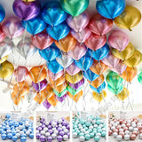 elvesmall 30pcs 5inch Chrome Metallic Latex Balloons Gold Silver Metal Balloon Birthday Party Inflate Globos Wedding Decor Supplies