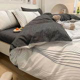 elvesmall Colorful Floral Duvet Cover Set with Sheet Pillowcases No Filling Cute Strawberry Bed Linen Full Queen Size Home Bedding Set