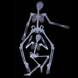 elvesmall Halloween Hanging Luminous Skeleton Decoration Full Body Noctilucent Ghost Bone Halloween party Outdoor Garden Crazy Scary props