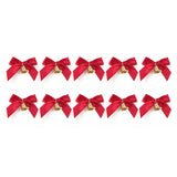 elvesmall 10pcs Delicate Bowknot Bells Christmas Gift Bows With Small Bells DIY Bows Craft Christmas Tree Decoration Christmas Bow Tie