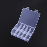 elvesmall 28 Grid Rectangle Plastic Jewelry Box Compartment Storage Box Case Jewelry Earring Bead Craft Display Container Organizer