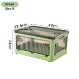 elvesmall Foldable Storage Box Closet Organizer With Wheels Stackable Sundries Organizer Clothes Quilts Toys Books Storage Box